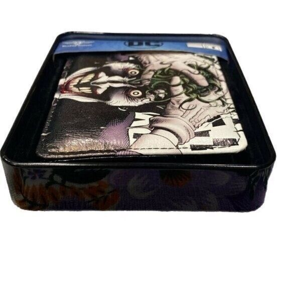 DC Comics Wallet Joker Bifold Metal Tin Ha Ha Batman Smile Arkham Gift Harley - Picture 5 of 5